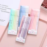 Ensemble de 6 stylos par boîte, stylos à capuchon couleur Morandi avec encre gel, écriture fluide, idéal pour l'école, le bureau