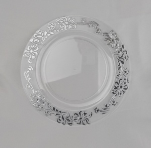 จานอาหารค่ำพลาสติกสีโรสโกลด์ขนาด13นิ้วแบบใช้แล้วทิ้งดีไซน์ทันสมัยสำหรับงานเลี้ยงงานแต่งงาน - Product Image 2