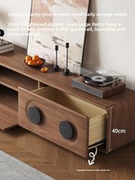 Meuble TV et Table Basse Artisanale TA267 Style Médiéval Mat pour Salon, Nouveauté 2026 Wabi-Sabi, Design Mural