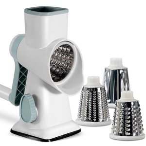 Multi-Function 4-Piece Plastic Hand Crank <strong>Vegetable</strong> Slicer &amp; Cheese Grater <strong>Vegetable</strong> <strong>Cutter</strong> Slicing/Dicing/Grating Container - Product Image 1