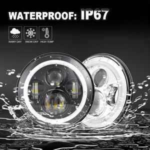 Precio barato Led luz de trabajo ángulo ojo 7 ''Led faro punto Sae-motocicleta en Faro de motocicleta - Product Image 5