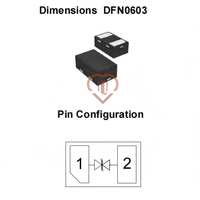 Diode TVS à faible capacité Leiditech ESD8111PFCT5G DFN0603 5A 1pF pour l'électronique grand public et les équipements de communication