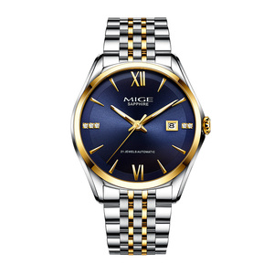 Montre mécanique personnalisée en acier inoxydable avec cadran rond et date automatique pour homme - Product Image 2