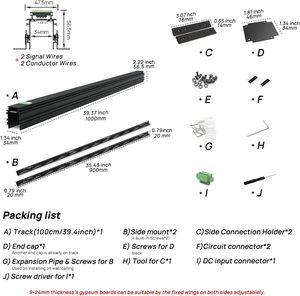 SCON Embaded Magnetic Grilling Led Lights Linear <span class=keywords><strong>Guide</strong></span> <span class=keywords><strong>Rail</strong></span> Dimmable LED Montage Lumière Linéaire Encastrée Track Light Grill - Product Image 6