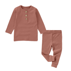Ensemble <span class=keywords><strong>tricot</strong></span>é pour bébé et tout-petit, bonnet assorti, ensemble <span class=keywords><strong>de</strong></span> détente côtelé neutre pour bébé, ensemble <span class=keywords><strong>de</strong></span> vêtements pour bébé <span class=keywords><strong>de</strong></span> couleur unie - Product Image 4