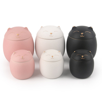 Urna Funeraria para Mascotas de Cerámica Miniatura, Lista para Enviar, 150ml 500ml, con Diseño de Huella de Gato, Urnas y Ataúdes para Mascotas de Primera Calidad