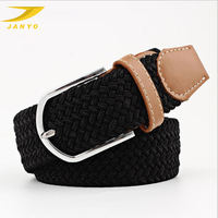 Ceinture élastique tissée en tissu tressé coloré personnalisée de marque supérieure pour hommes et femmes