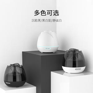 เครื่องกระจายกลิ่นหอมสีดำ 400 มล. เครื่องเพิ่มความชื้นแบบอัลตราโซนิก พร้อมไฟ LED สำหรับใช้ในบ้านและสำนักงาน - Product Image 4