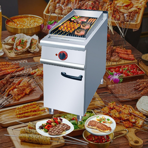 Parrilla Comercial Independiente de Acero Inoxidable <span class=keywords><strong>con</strong></span> 1 Quemador, <span class=keywords><strong>Piedra</strong></span> Volcánica y <span class=keywords><strong>Asador</strong></span>, <span class=keywords><strong>con</strong></span> Gabinete y <span class=keywords><strong>Piedra</strong></span> de Cocción - Product Image 1