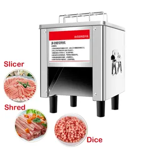 Cortador industrial de cubitos de carne, cortador automático de carne para Almuerzo Comercial, máquina de corte