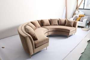 طقم غرفة معيشة من وحدات فاخرة عالية الجودة طقم أريكة قمر نصف دائرية لحفل الزفاف - Product Image 4