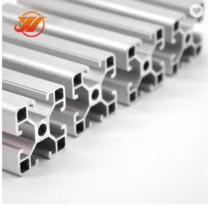 Perfiles de aluminio Serie 6000, extrusión de perfil de aluminio con ranura en T, ranura en V, extrusión de aluminio 2040 aluprofil 40x40 4040