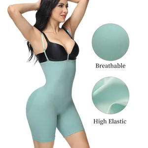 Dames Een Stuk Sling Bodysuit Nylon Hoge Elasticiteit Naadloze Tummy Postpartum Ondergoed Slipje Bodysuit Shapewear
