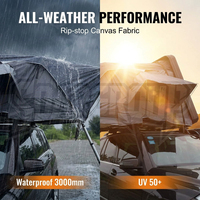 Carpa de Techo Rígida ABS de Fábrica OEM, Apertura Rápida Lateral, Delgada, Impermeable, para 2 Personas, Venta al por Mayor, con Escalera