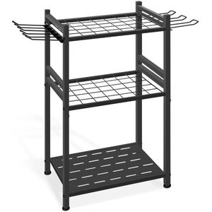 Organizador <span class=keywords><strong>de</strong></span> Artículos <span class=keywords><strong>de</strong></span> Limpieza con Soporte para Escoba <span class=keywords><strong>de</strong></span> Hierro, Diseño Moderno <span class=keywords><strong>de</strong></span> Tres Niveles, Gabinete <span class=keywords><strong>de</strong></span> Almacenamiento No Plegable para Escoba y Armario del Hogar - Product Image 5