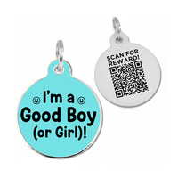 Personalisiertes Graviertes Haustier-Namensschild, Metall-ID-Anhänger für Hunde und Katzen, Individueller Halsband-Anhänger, QR-Code Optional für Verlorene Haustiere