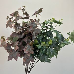 Feuilles artificielles vertes à tige unique, nouveau design, à prix abordable, pour la décoration de la maison ou de mariage - Product Image 5