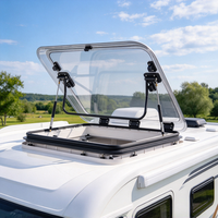 Fenêtre de toit pour caravane XUHE avec cadre en alliage d'aluminium et tige de support