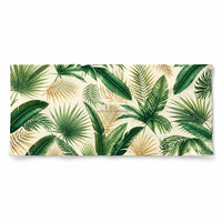 Serviette de plage en coton 100% avec impression numérique personnalisée, motif palmier tropical, service de conception sur mesure, prévisualisation 3D, faible quantité minimale de commande