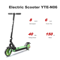 One Stop Solution Elektro Roller CE 6in Rueda Batería de litio 2AH Bicicleta eléctrica plegable Scooter para niños de 6 a 12 años