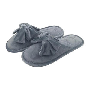 Pantofole da casa donna <span class=keywords><strong>con</strong></span> fiocco Memory Foam in velluto liscio Sexy morbide pantofole trapuntate da interno - Product Image 2