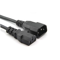 Câble d'extension d'alimentation IEC C14 vers IEC C13 de 1,5 m 2 m, cordon d'extension pour ordinateur robuste, prise IEC C13 vers prise C14 mâle vers femelle