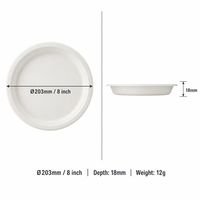 Assiette ronde personnalisée de 10 pouces en bagasse, avec matériau compostable de qualité supérieure, design écologique et recyclable