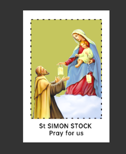 Escapulario de Fieltro de Lana Blanco de Nuestra Señora del Monte Carmelo, San Simón, Escapulario Católico, Collar de Hilo, Regalos Religiosos - Product Image 5