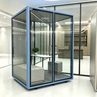 Suzhuang 2026 – Cabine de bureau insonorisée mobile moderne à structure en aluminium pour 1 à 6 personnes, idéale pour les bâtiments commerciaux, garantie 5 ans