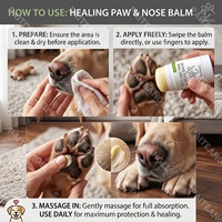 Baume Réparateur pour Pattes et Nez de Chien 2oz en Stick – Apaisant pour Peau d'Animal, Anti-Gerçures, Crème Hydratante Sûre à Lécher – Marque Privée