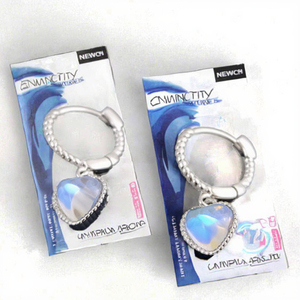 Pendientes de Plata de Ley 925 con Piedra Lunar, Diseño de Nicho Sencillo y Elegante, Estilo Frío y Ligero, Regalo de Boda para Mujer - Product Image 3