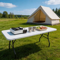 Tables d'extérieur robustes pour événements, tables de camping basses, tables de pique-nique pour le parc