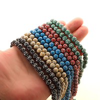 Collier à perles très vendu, perles acryliques de 8 mm, chapelet religieux catholique, bijoux pour hommes et femmes, fait main, vente en gros
