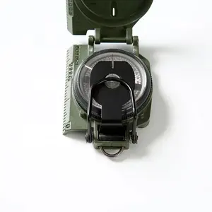 US Phosphorescent Lensatic Compass Olive Drab Accurate Waterproof Hand Held Compasses With Pouch For