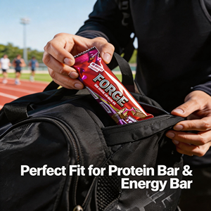 Sachets d'emballage à soufflet avec soudure dorsale, personnalisés, pour chocolat, céréales, barres protéinées, barres énergétiques, snacks - Product Image 6