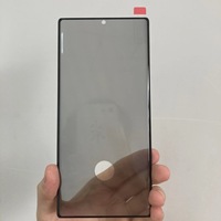 Protection d'écran en verre trempé incurvé 3D avec colle intégrale, confidentialité et déverrouillage par empreinte digitale pour Samsung Galaxy S23 Ultra S21