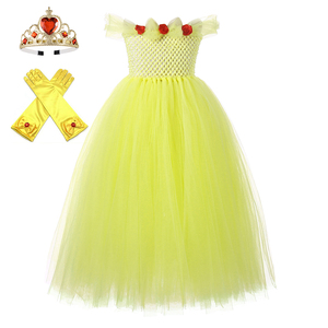 Holidays Popular Pageant Kids Birthday Party <strong>Dress</strong> Kids Custom Gown <strong>Princess</strong> <strong>Belle</strong> Tutu <strong>Dress</strong> for Girls Yellow <strong>Dress</strong> - Product Image 4