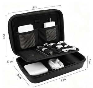 Pochette de rangement de voyage légère en EVA personnalisée pour adaptateur de batterie externe, souris, carte SD, organiseur électronique portable - Product Image 2