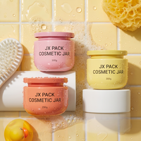 Pot cosmétique rond en plastique de luxe 250g 300g, forme bol, à large ouverture, pour masque capillaire, beurre corporel, crème, gommage, avec couvercles