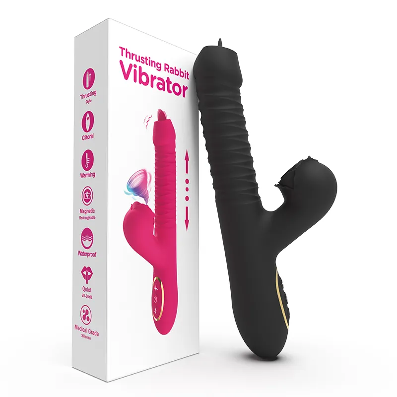 Volwassen Seksspeeltje Siliconen G Spot Telescopische Konijnenvibrator, Av Lange Steel Vibrators In Volwassen Seksspeeltjes Producten Vrouwen Vrouw