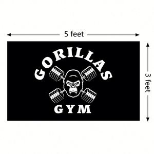 Tapiz Decorativo Gorillas GYM de 3x5 pies para Habitación, Dormitorio Universitario, Sala de Estar - Product Image 2