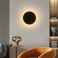 Applique murale LED moderne, extérieure, ronde, en aluminium, éclairage intérieur/extérieur, villa, escalier, 12W 20W