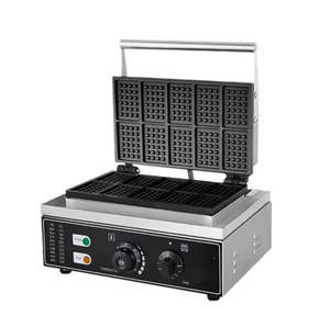 Machine à gaufres miniatures commerciale électrique, 10 empreintes, pour gaufres japonaises, en forme de cœur, pour poffertjes, mini-crêpes, rectangulaire - Product Image 1