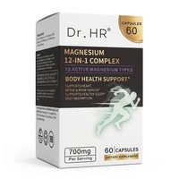 OEM Magnesium 12-in-1 Complex 700mg - Kapsul Spektrum Penuh dengan Absorpsi Tinggi untuk Kesehatan Otot, Saraf & Tulang, Label Pribadi Grosir