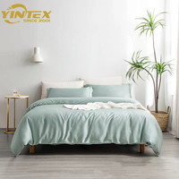 Parure de draps en coton 2022, 4 pièces, poches profondes, en coton égyptien, vente en gros