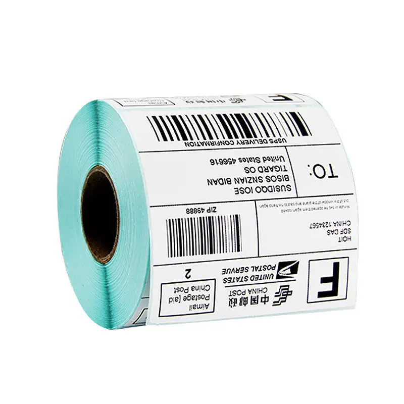packaging labels customized 4X6 100*150 custom stickers logo Express Label Sticker Thermal Paper 100x100 Roll shipping labels
