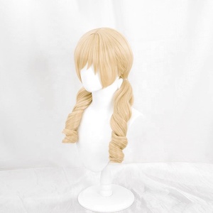 Peluca Tomoe <span class=keywords><strong>Mami</strong></span> al por Mayor, 50 cm de Largo, Rizada, Rubia, Sintética, Anime Puella Magi Madoka Magica, Peluca de Cosplay - Product Image 3