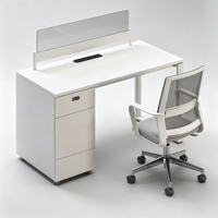 Meubles de bureau de conception moderne, dimensions standard de qualité, double face, bureau, poste de travail pour 2 à 6 personnes, bureau d'ordinateur de bureau.