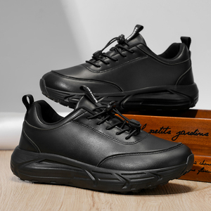 Baskets décontractées en cuir pour hommes et femmes, grandes tailles US 13 EUR 47, à lacets rapides, confortables, semelle épaisse, pour la marche, l'extérieur, la ville et le travail - Product Image 6