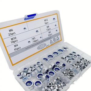 Tuercas de Seguridad de Acero Inoxidable 304, M3 M5 M8 M10 M12, con Inserto de Nylon, Kit de Clasificación de 188 Piezas - Product Image 5